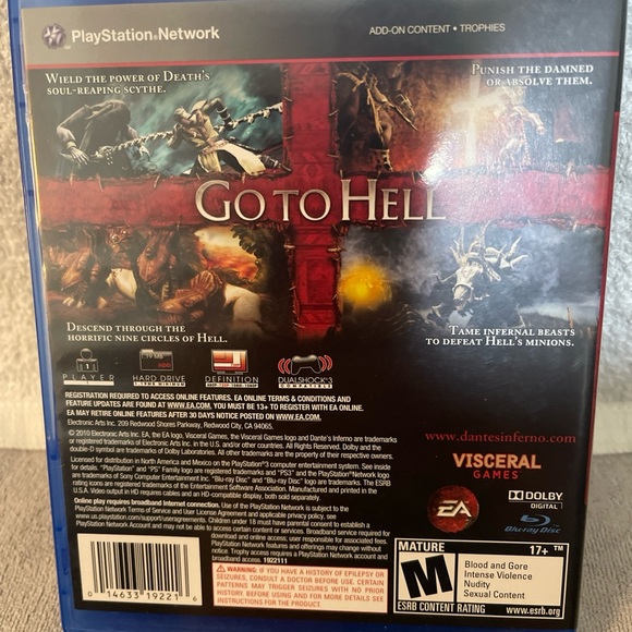 Dante's Inferno: Divine Edition (Sony PS3, 2010) CIB w/Inserts Tested Disc NM - Picture 2 of 9